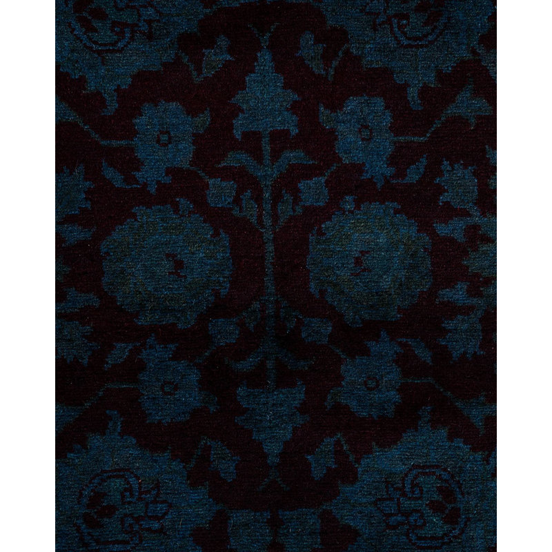 Tapis unique bleu 8 pi 2 po x 10 pi 4 po xylina