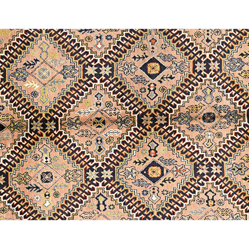 Hand Knotted Wool Area Rug in Red