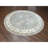 9'x9' Blue Grey Hand Knotted Karajeh Design Wool Round Oriental Rug AB993CAC81D24FB5A822FCC3F1C305A7