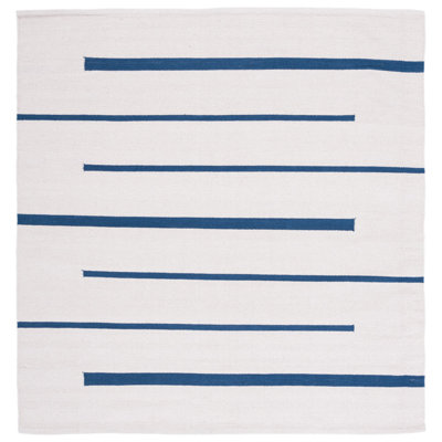 Estrellita Hand-Woven Cotton Striped Flatweave Area Rug
