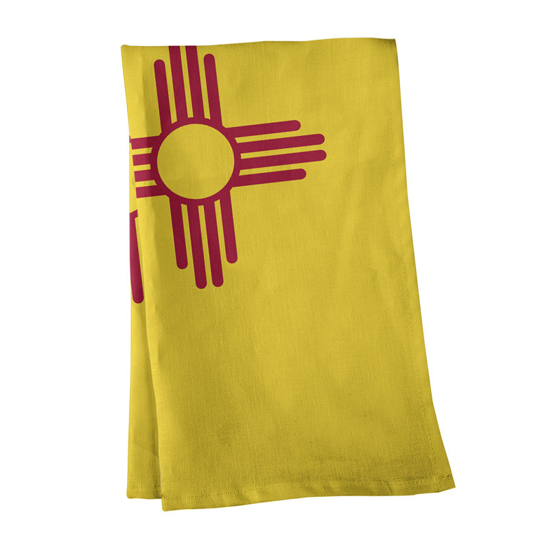 Serviette de thé à drapeau new mexico, Sergé de coton