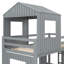 Lit superposé avec échelle, glissade et structure en bois-116235851