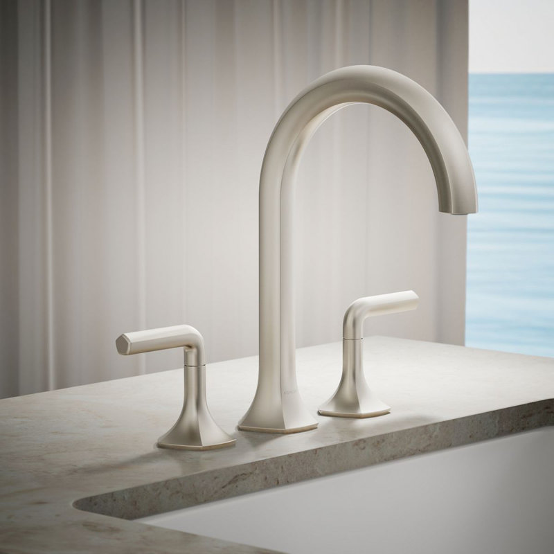 Occasion Deck-Mount Bath Spout With Cane Design, Vibrant Brushed Nickel