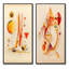 «Orange and Yellow Geometric Abstract», 2 pièces sur toile-948826595-948826598