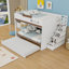Lit superposé double au-dessus de double avec tablettes de rangement et éclairage DEL réglable-454260599