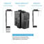 59.2cm H x 17.5cm W CPU Holder