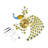 Domagala Luxury Peacock Metal Wall Clock