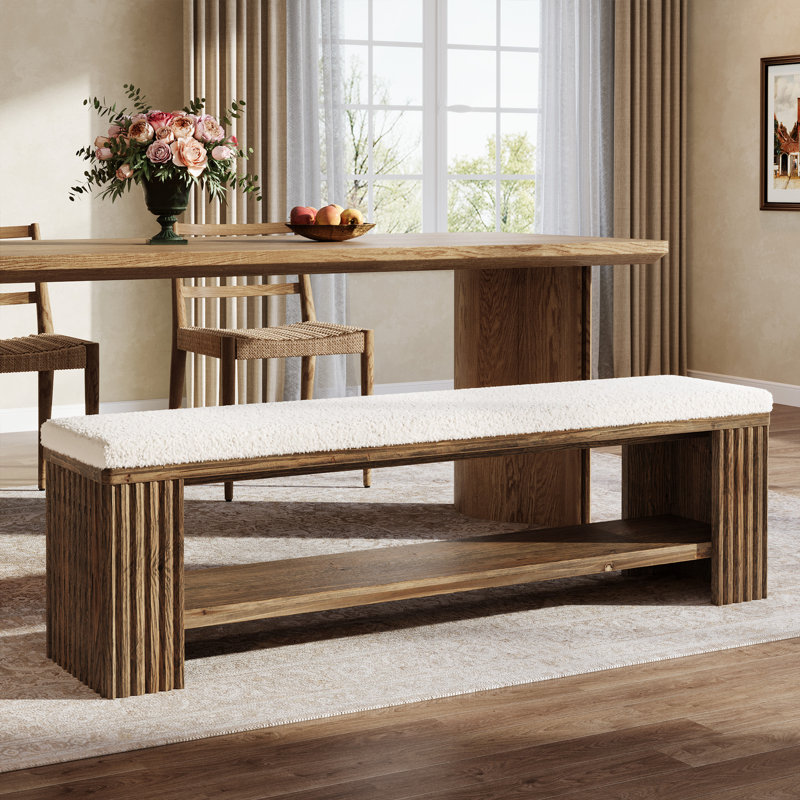 Polyester Upholstered Storage Bench