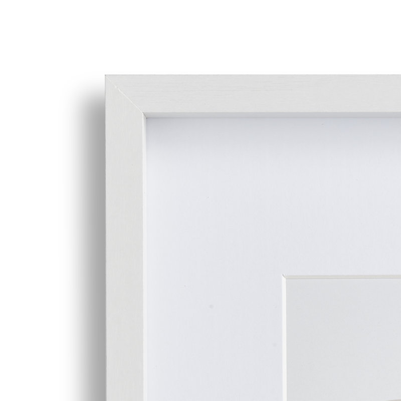 Haak Picture Frame with Mat, White