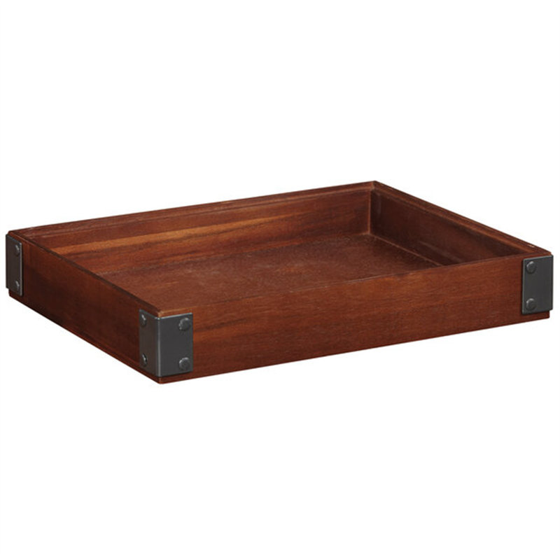 Boîte de présentation rectangulaire empilable en bois noyer urbain GET Enterprises WB-1294WD-W 8B7803448F7E496D9A9C9B5F04CE76FA