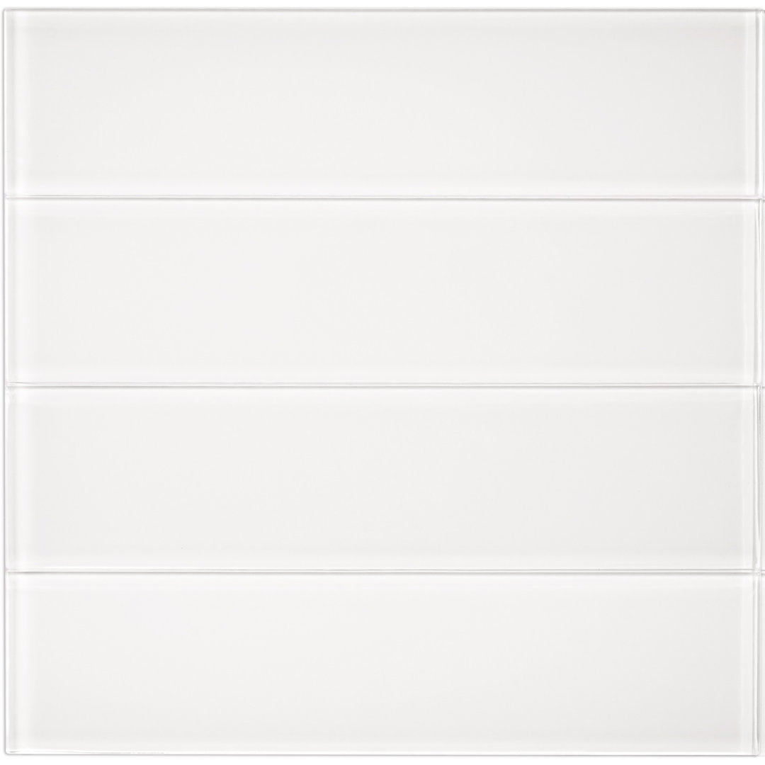 Winter 3" x 12" Glass Stone Look Subway Wall Tile Matrix Stone USA 