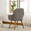 Fauteuil d'appoint contemporain en tissu, gris-401546267