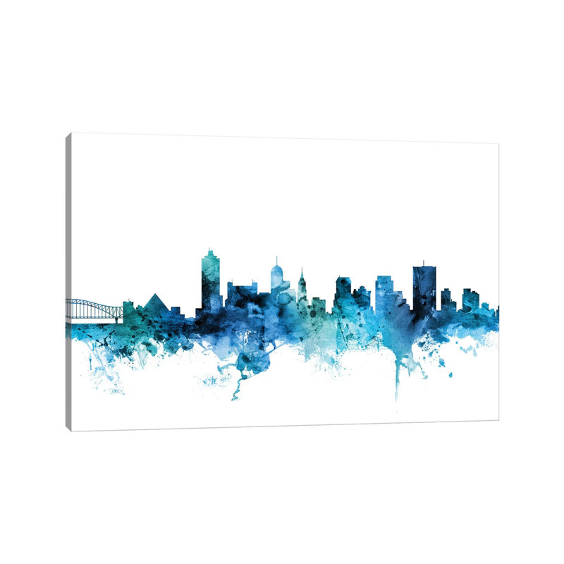 Memphis, Tennessee Skyline by Michael Tompsett - Wrapped Canvas Gallery-Wrapped Canvas Giclée, 152.5 cm H x 101.5 cm W