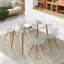 Kaleece 4 - Person Glass Top Four Leg Dining Set-1244439322