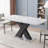 Hine Modern Dining Table Extendable Dining Table Faux Marble Table Top Ktichen Table-201710869-201710867