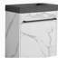 Coiffeuse murale flottante 20 po avec lavabo en résine et portes d'armoire à fermeture en douceur-120406528