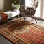 Tapis oriental en laine rouge noué à la main-16327765