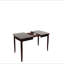 Table de salle à manger couleur espresso 1pc avec table de cuisine moderne en bois d'hévéa