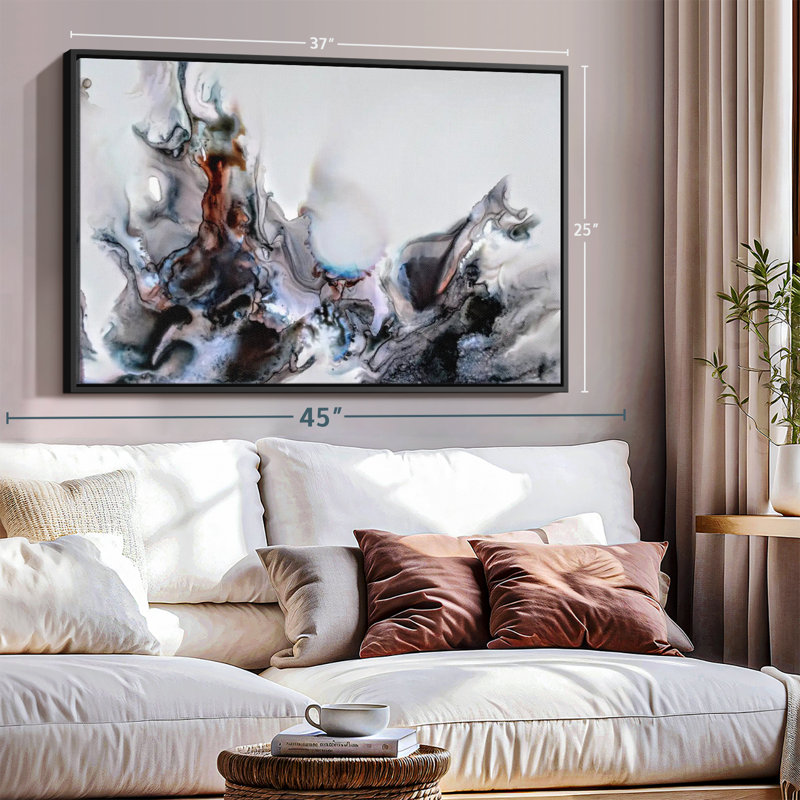 «Black Flames», reproduction sur toile, H 17 po x l 25 po