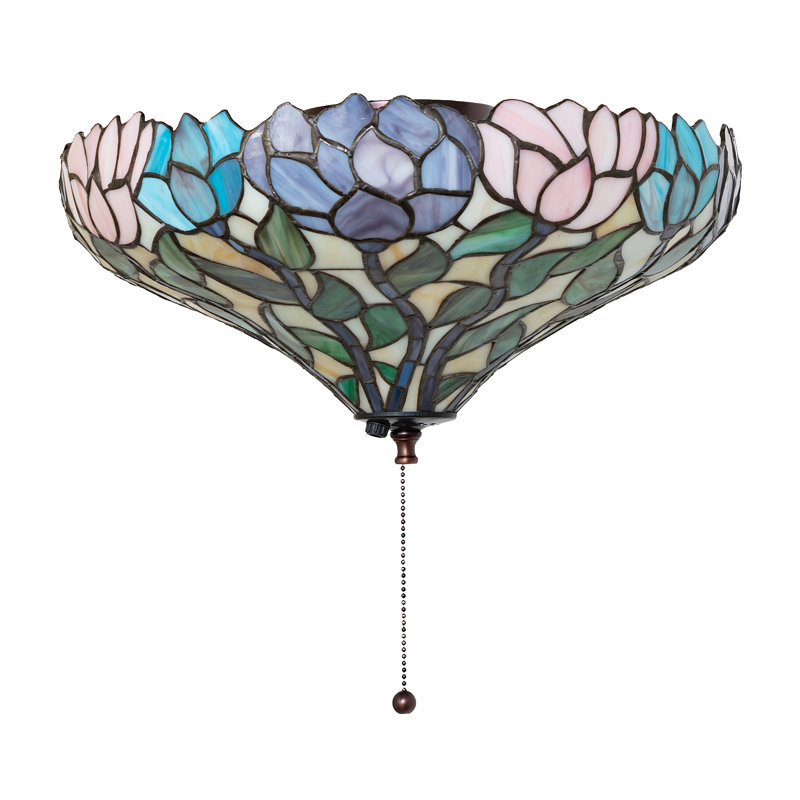 16" Wide Wisteria Fan Light Fixture