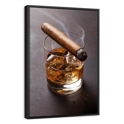 Cigar On Whiskey Glass