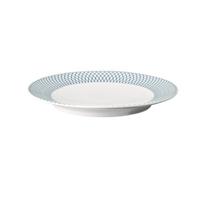 Porcelain Modern Deco Set of 4 Dinner Plates