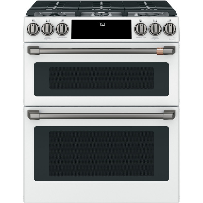 Front Control Gas Range Handle Kit, Brushed Black
