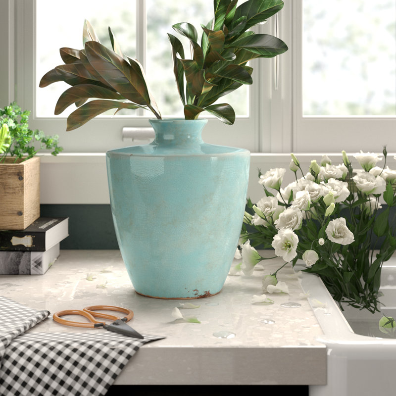 Uriah Terracotta Table Vase, 9.8"
