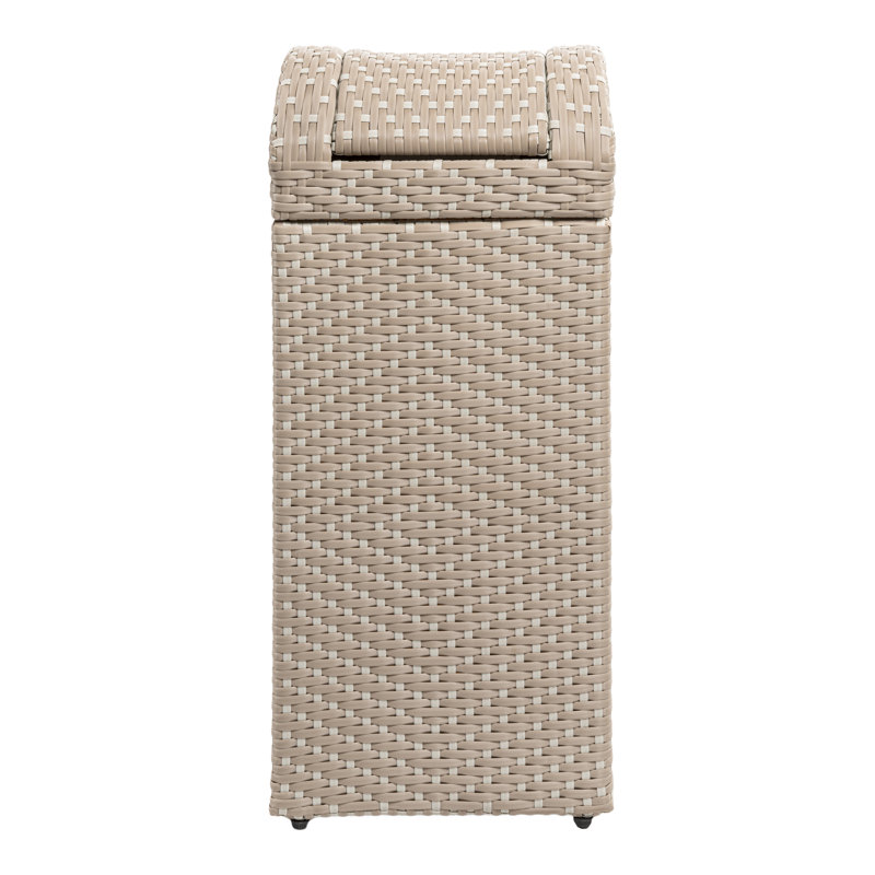 Poubelle escamotable Darla, 14,27 gal, Rose clair/blanc