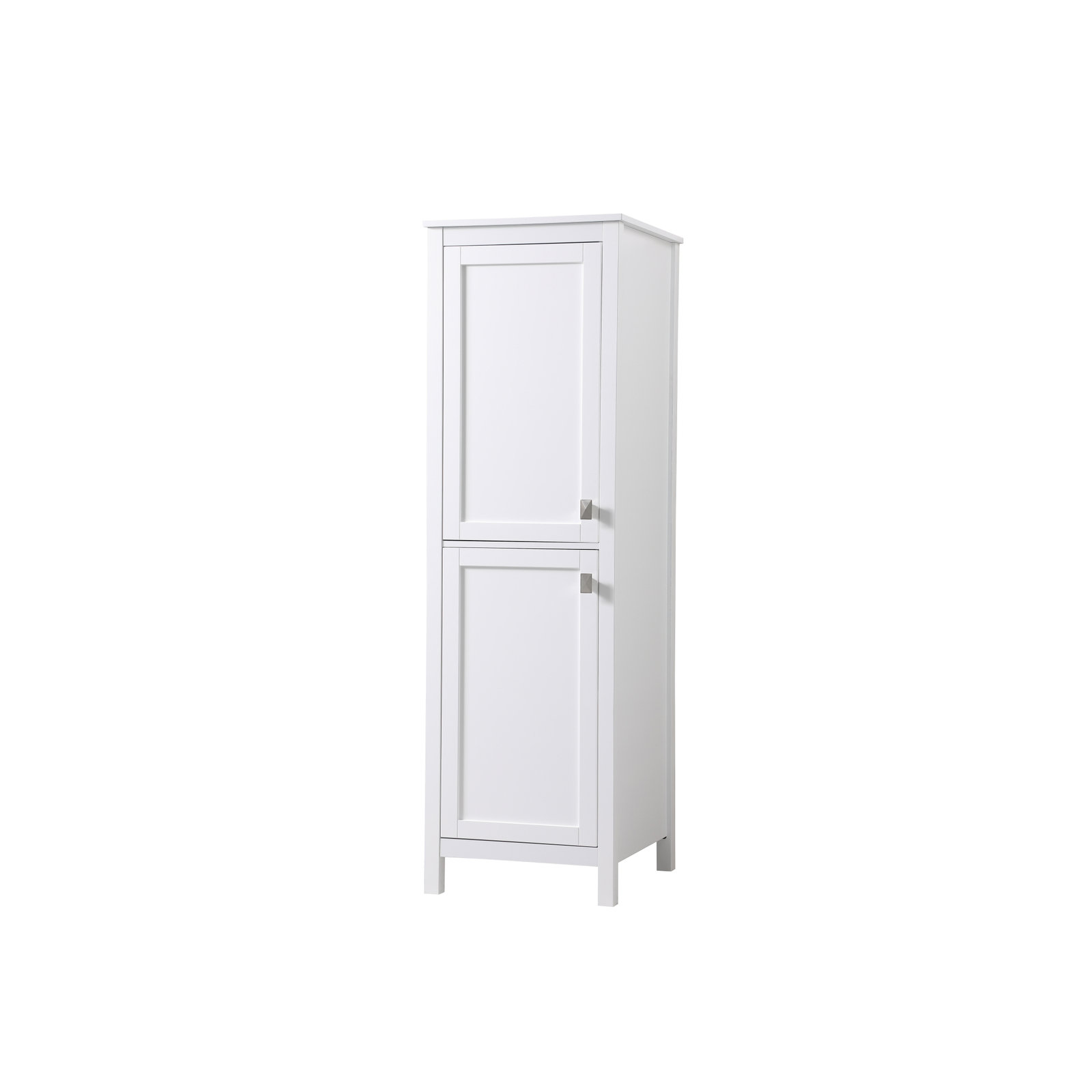 Destinymarie Linen Cabinet, White/Brushed Nickel, 65"H x 20"W x 22"D