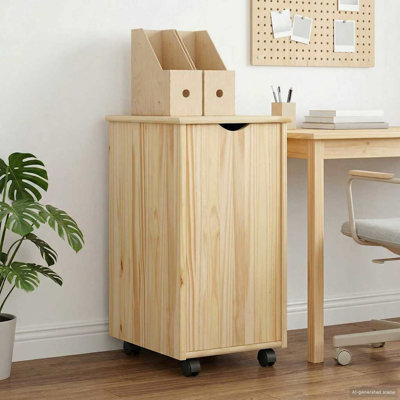 34 cm W Solid Wood Filing Cabinet