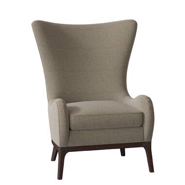 Upholstered King Louis Back Arm Chair Fairfield Chair Leg Color: Tobacco, Upholstery Color: 8789 Juniper