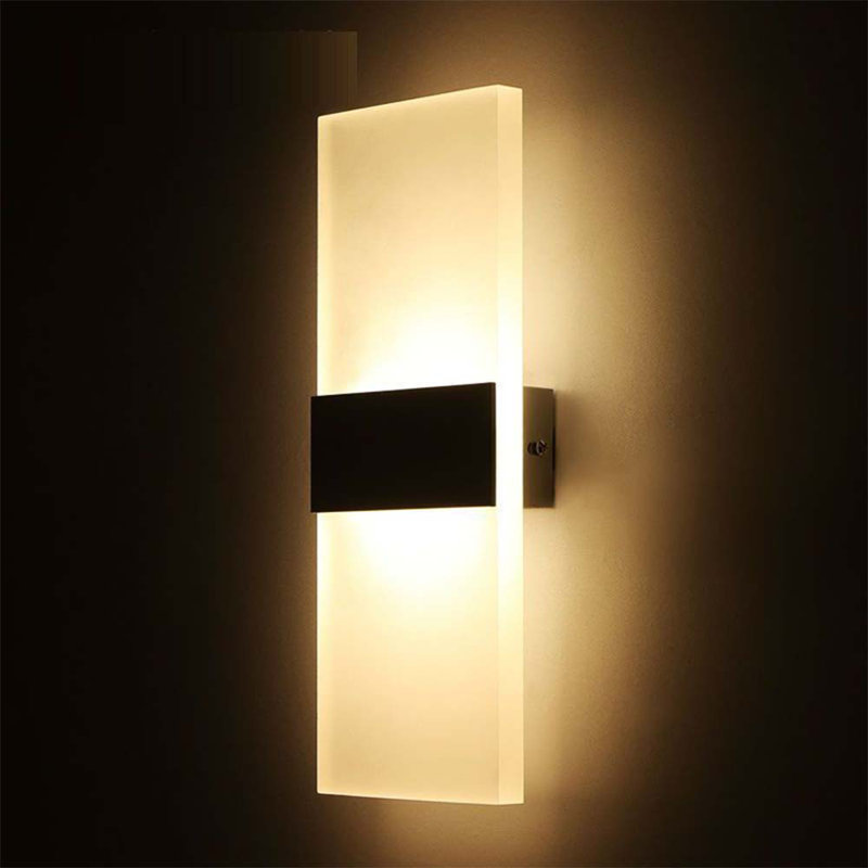 Chistina Modern LED Integrated LED Flush Mount Wall Sconce, Rectangle Vanity Light
