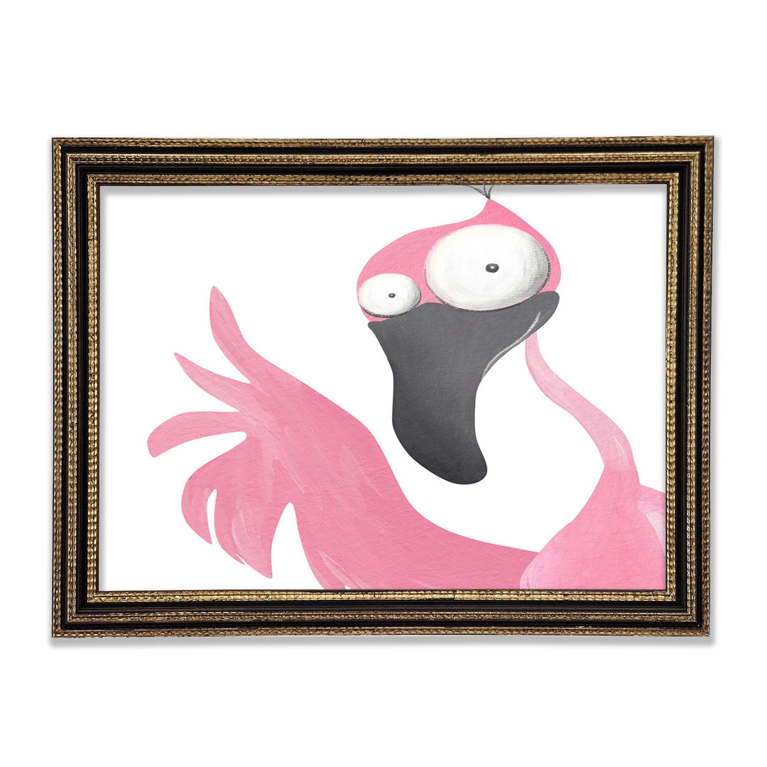 Gerahmtes Leinwandbild The Pink Flamingo