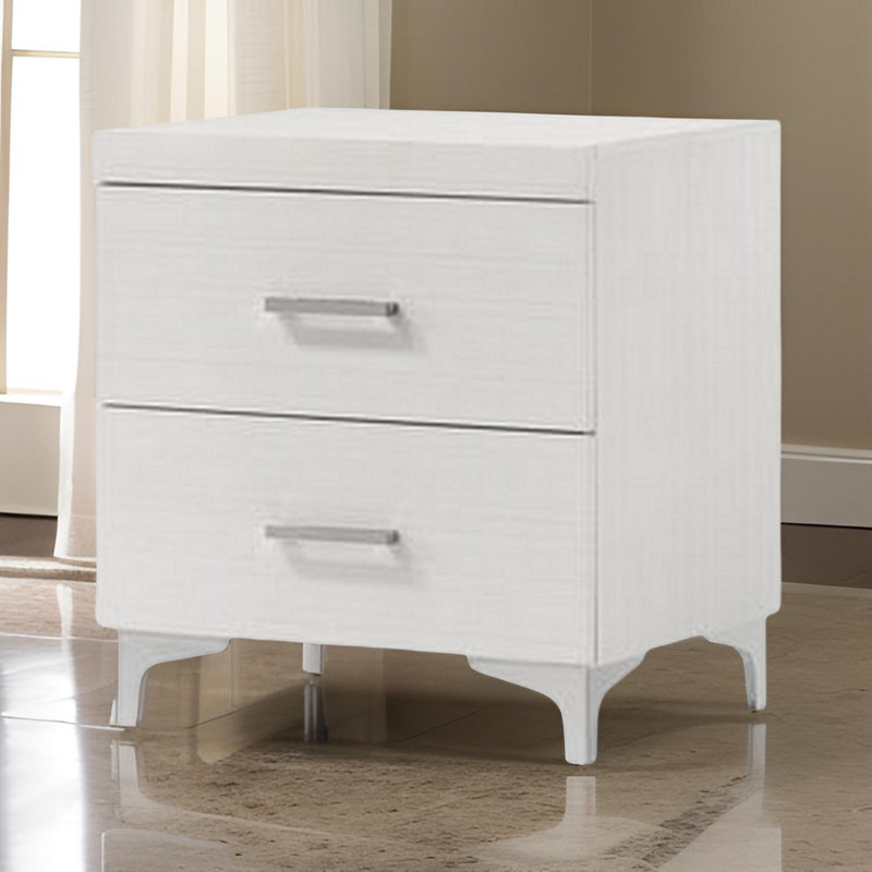 Heily 2-Drawer Nightstand in White