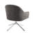 Dezrae Mid Century Solid Swivel Accent Chair with Metal Legs-423051758