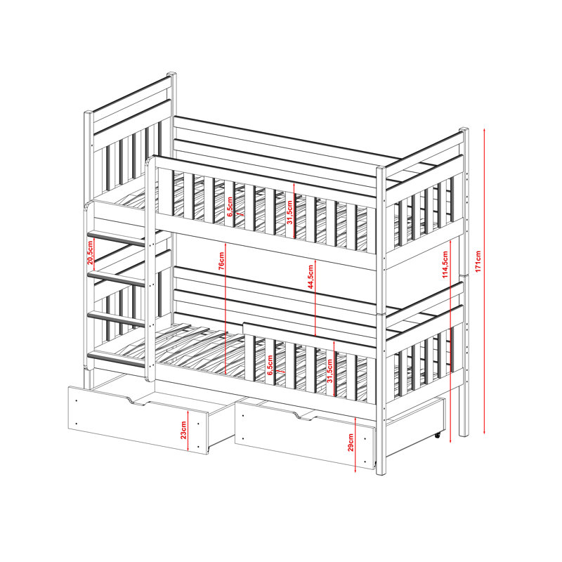 Leda Storage Bunk Bed