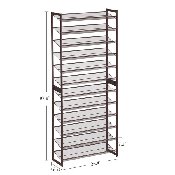 Grid 15 Pair Shoe Rack Dotted Line