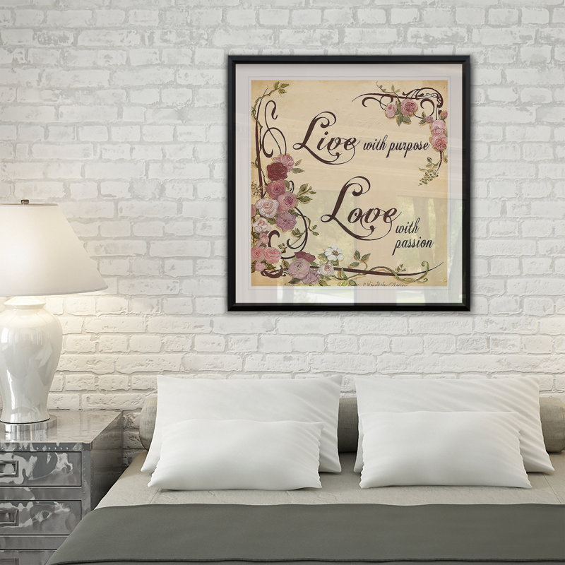 Live with Purpose - Impression de cadre photo, H 17,5 po x l 17,5 po x P 1,5 po