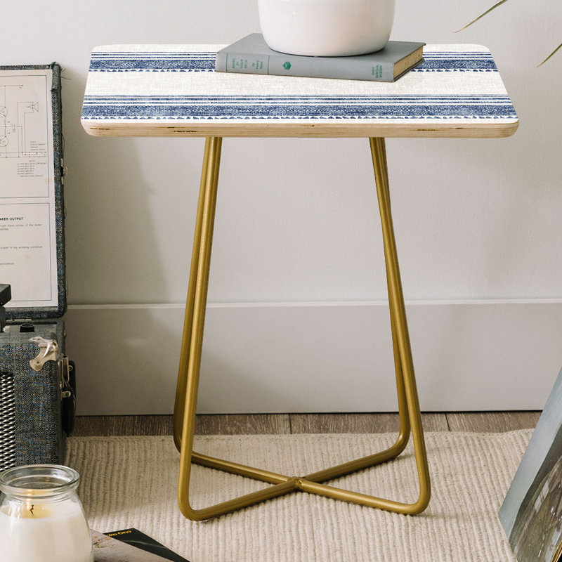 Table de bout carrée Bendte Holli Zollinger, Blanc / Bleu