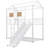 Alexsi Twin Over Twin Metal Bunk Bed ,Metal Housebed With Slide-983527483-983527485