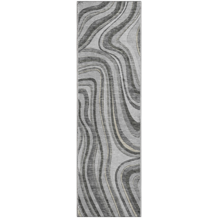Premium Machine Washable Prisco Gray Rug