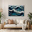 Art mural nautique abstrait bleu nautique-688117976