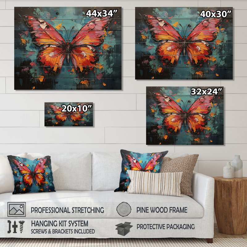 Flavien - Décoration murale animaux en bois sur bois de pin naturel, H 24 po x l 32 po