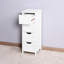 Armoire blanche autoportante polyvalente avec tiroirs fonctionnels pour divers espaces de salle de bain
