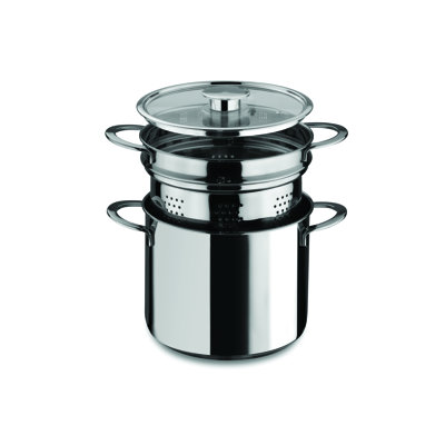 Dampfgarer Gourmet 2-lagig mit Deckel