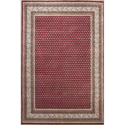 Tapis rouge tissé à motif abstrait géométrique rouge lavable à la machine