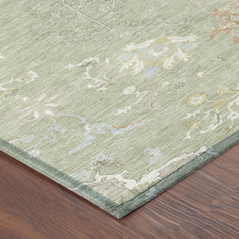 Machine Washable Indoor/Outdoor Chantille ACN2676 Global Rug, Celery, 8' x 10'