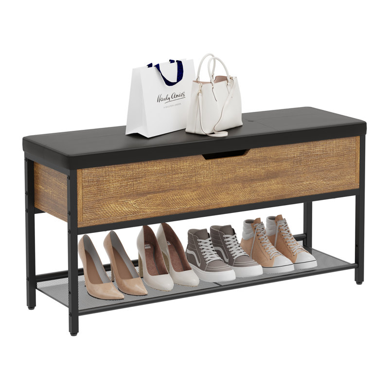 Ahzari Faux Leather Upholstered Storage Bench