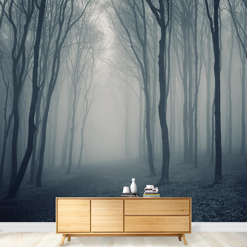 Forest Nature Landscape Peel & Stick Border, 100" L x 144" W